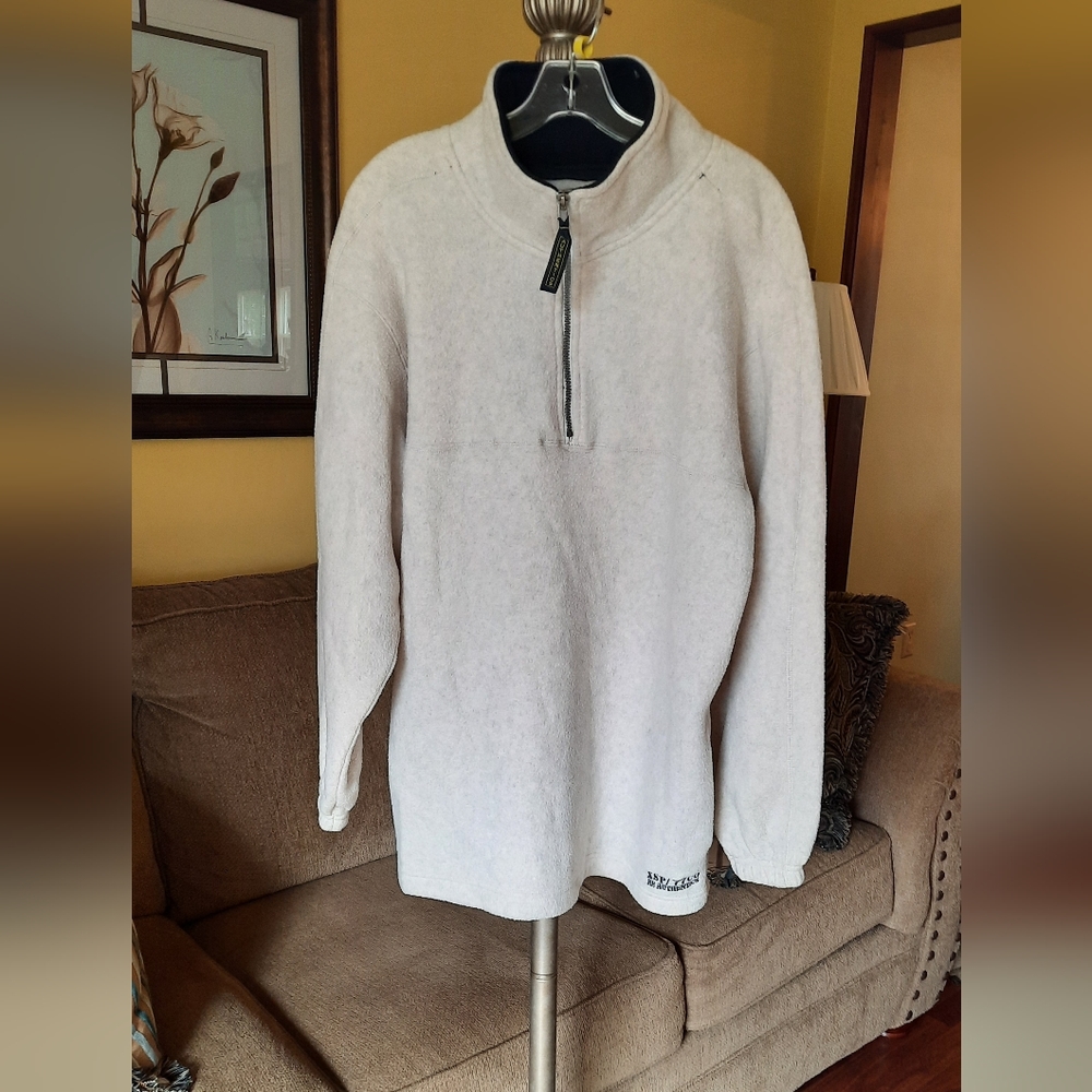Vintage 1990s Bugle Boy Authentics Men's Quarter Zip Pullover Fleece